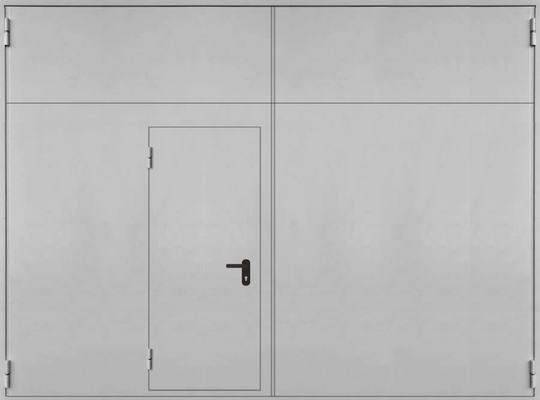 Противопожарные ворота с калиткой (03)