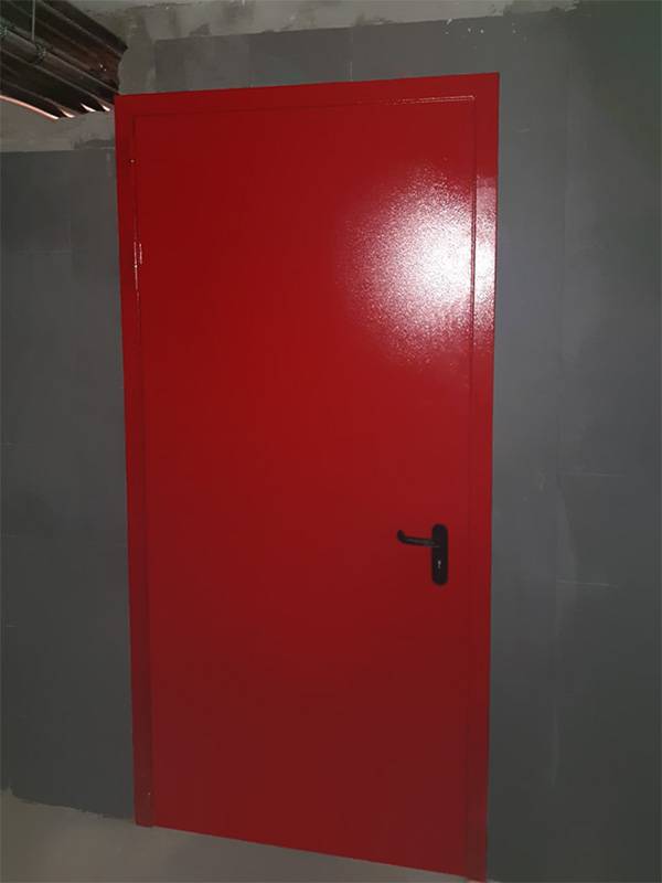 Пожаростойкая дверь с внешней стороны